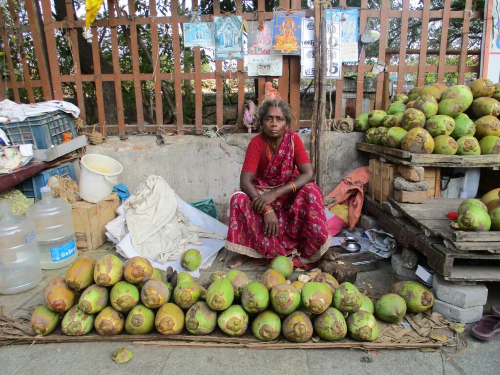 kokosai pardavinėjami lauke